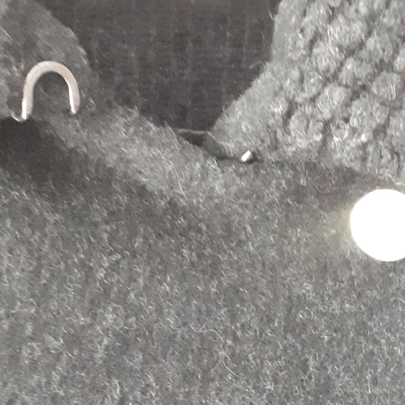 Vince Women's Sherpa Boucle Coat Sz Large Peacoat - Picture 8 of 8